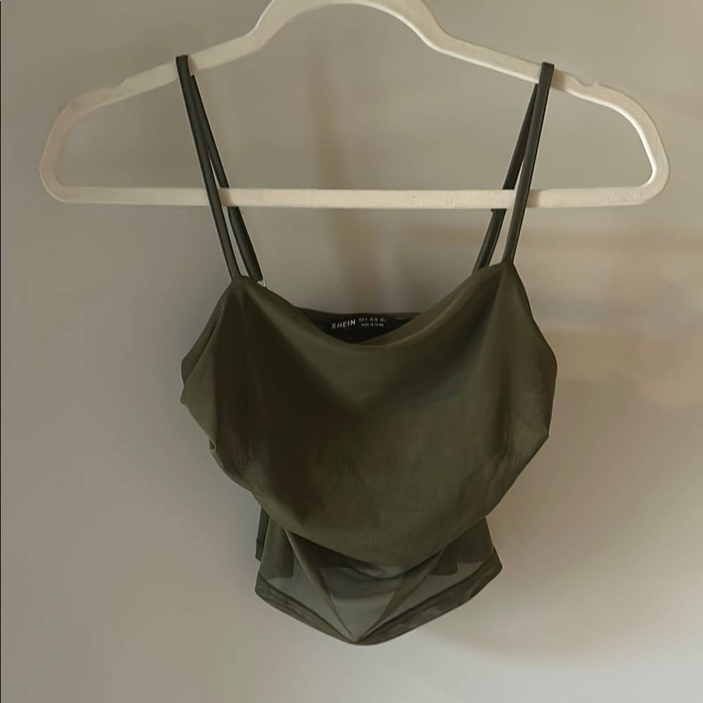 SHEIN Olive Green Tank Top
